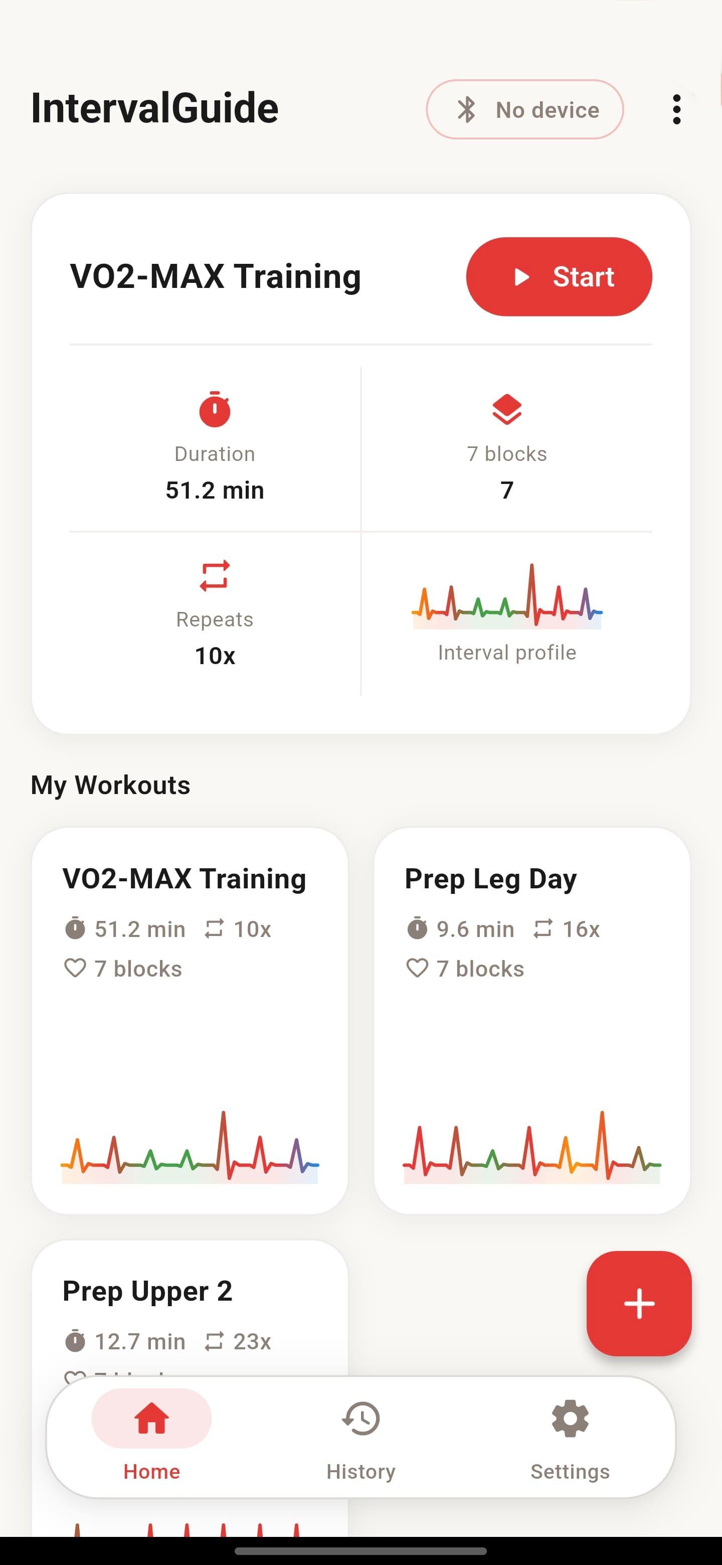Workout timer in action